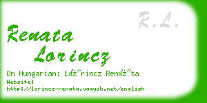 renata lorincz business card